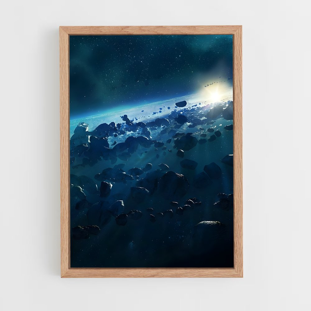 Poster Ceinture d'Astéroïdes – affiche Système solaire (vue 4)